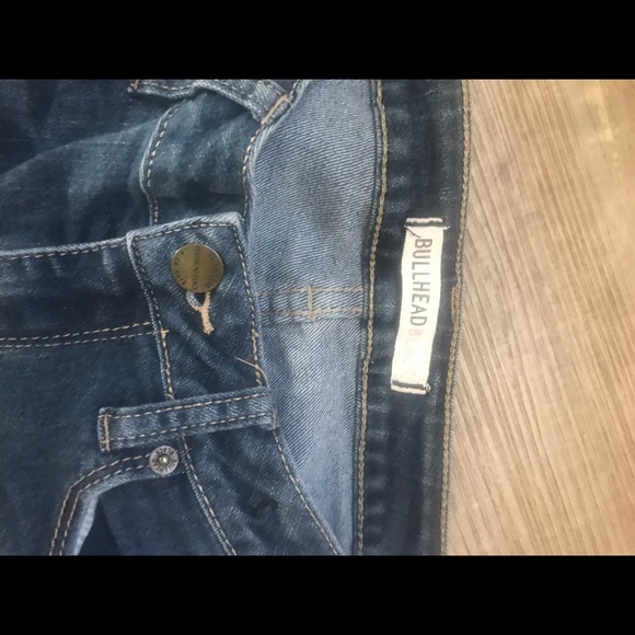Bullhead dark wash stretch super skinny jeans in juniors 7 - Picture 4 of 6